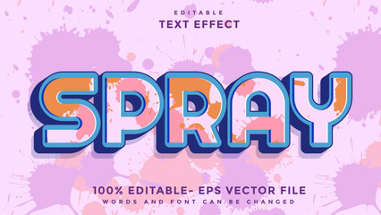 3d Colorful Spray Paint Editable Text Effect Design, Effect Saved In Graphic Style