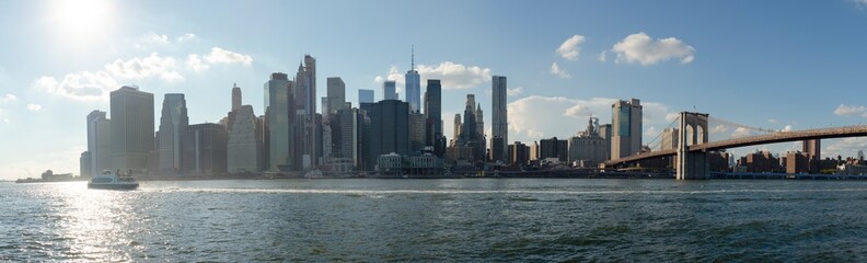 New York City Bay, Brooklyn View, Panorama
