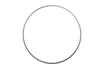 Circle. Silver shiny luxury border on transparent background PNG file