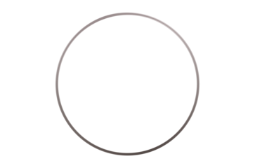 Circle. Silver shiny luxury border on transparent background PNG file