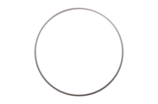 Circle. Silver shiny luxury border on transparent background PNG file