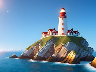 lighthouse on the island