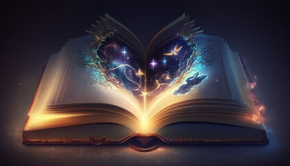 Akashic Record: The Magical Book of Healing and Transformation. Generative AI.