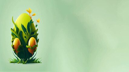 Obraz na płótnie Canvas Easter eggs banner background, color, colorful, vector illustration, eastern celebration graphic design