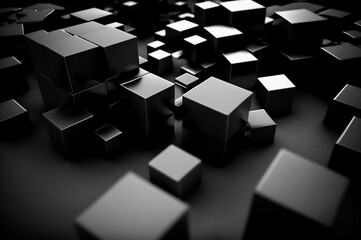 Abstract cube background. Technology modern wallpaper