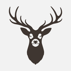 Deer graphic icon. Deer head sign isolated on white background. Vector illustration