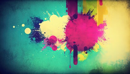 sporty energetic style abstract color splash with geometric shape artistic background wallpaper, Generative Ai