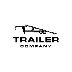 Trailer flat logo with classic and simple style design