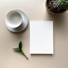 Blank White Card Mockup for Your Customized Design , branding and Messaging