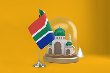 Ramadan South Africa Flag and Mosque