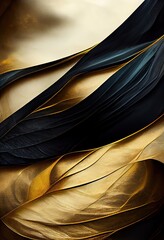 Floral black and gold abstract Background Image Photography with mood lightspots, sparkles and mist with natural texture
