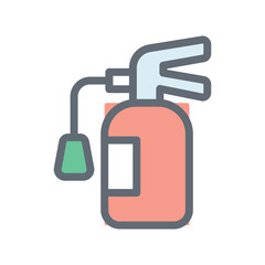 extinguishe Vector Fill Outline Icons. Simple stock illustration stock