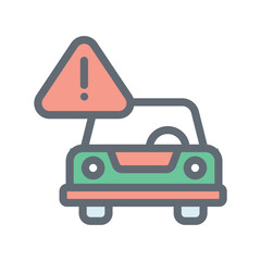 Anti Theft Alarm Vector Fill Outline Icons. Simple stock illustration stock