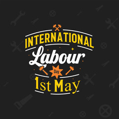  International lab our day 1st may typography design.
