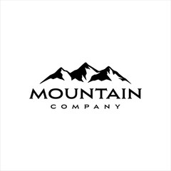 Mountain logo with a classic and elegant style design
