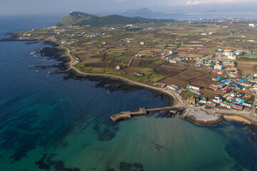 Fototapeta premium 우도와 성산일출봉