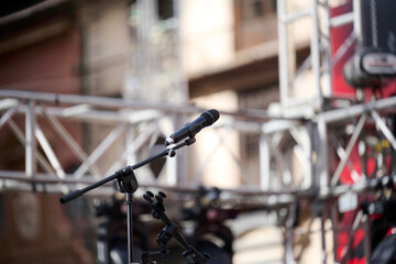 Microphone on stage