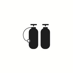 Icon of two diving cylinders Vector
