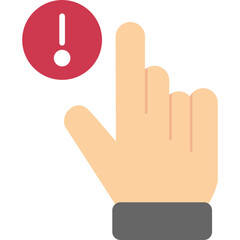 Obraz premium Hand Alert Icon