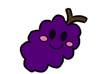 ブドウのかわいいキャラクター
