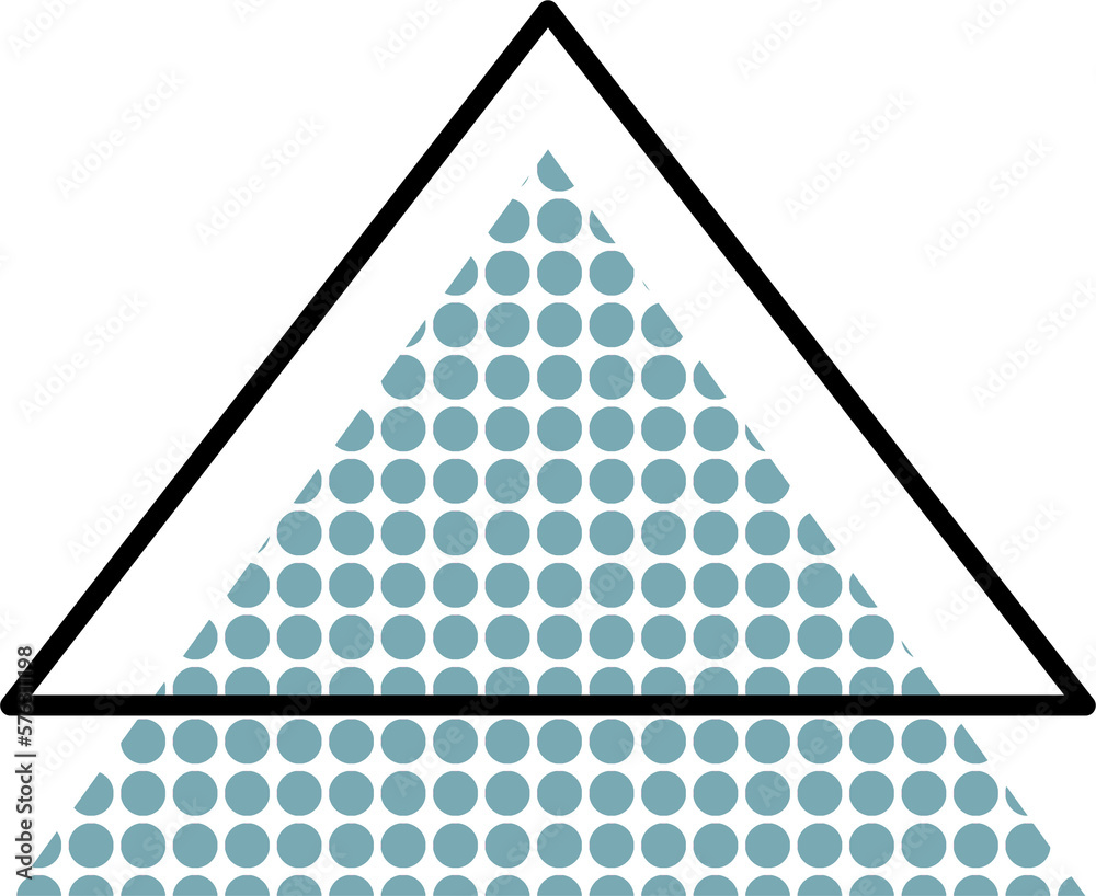 Wall mural decorate the copy with a triangular border and dots in morandi colors