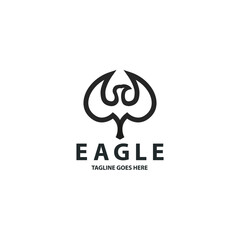 Eagle logo design template. Vector illustration
