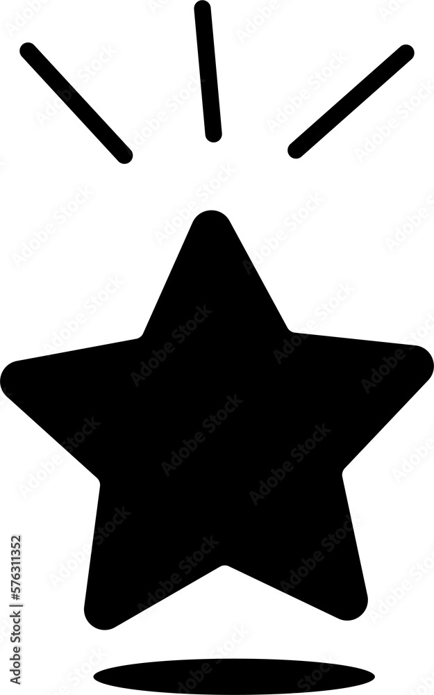 Canvas Prints a shadowed and glowing star pattern icon