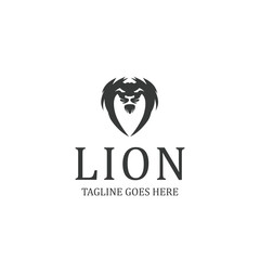 Lion logo design template. Vector illustration