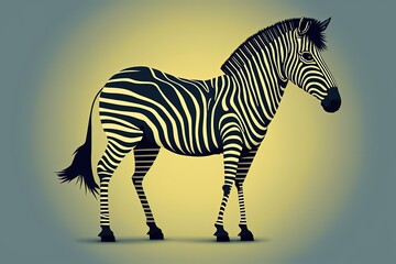 cartoon zebra. Generative AI