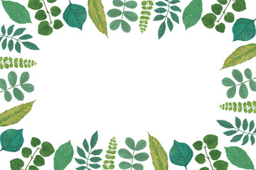 青葉のフレーム背景