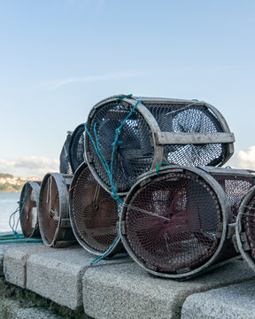 Nasas en el puerto de Combarro (galicia, Espa&ntilde;a)