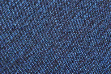 Soft dark blue color melange fabric texture or background 