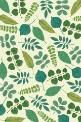 植物模様の背景素材