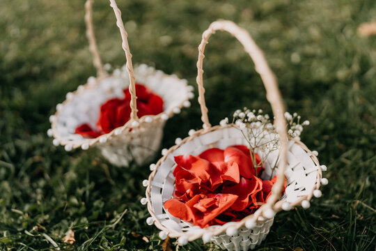 Blumenstreuen Hochzeit Trauung Blumenkinder Rosen