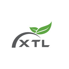 XTL letter nature logo design on white background. XTL creative initials letter leaf logo concept. XTL letter design.