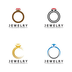 Abstract diamond for jewelry business logo design concept