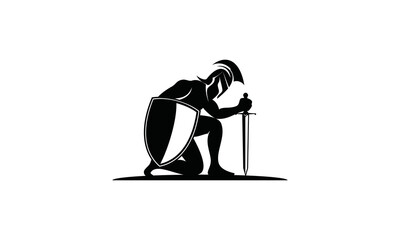 spartan, knight, warrior, shield, sword, battle, war, black, logo, icon, symbol, Roman, italy, black
