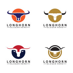 Long horn logo template vector illustration design