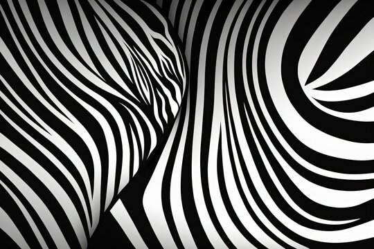 Abstract zebra print in a seamless design. Generative AI