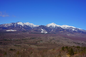 Fototapeta premium 冬の終わりの八ヶ岳