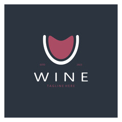 Wine logo design template.vector illustration of icon-vector