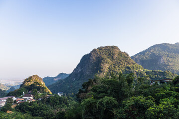 Naklejka premium view from the top of the mountain, Thailand