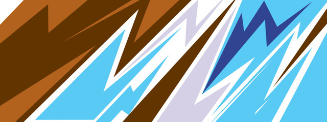 Abstract brown blue background for sports racing premium vector design.