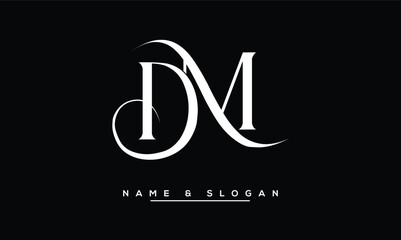 DM,  MD,  D, M  Abstract  Letters  Logo  Monogram