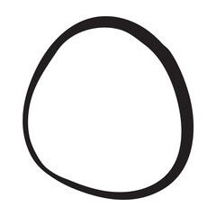 Freehand shape hand painted with ink paint swash