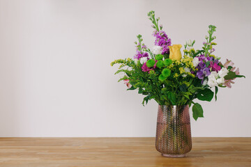 bouquet of bright flowers, background for postcards, instagram posts and more