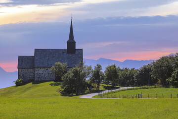 Fototapeta na wymiar Edoey Church , Norway