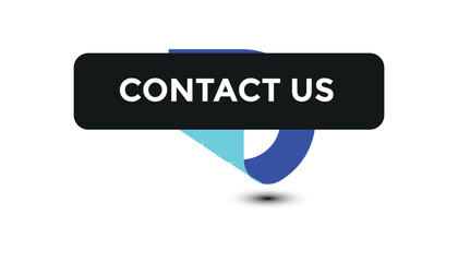 Contact us button web banner templates. Vector Illustration