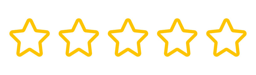 Five stars customer product rating.