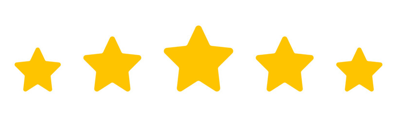 Five stars customer product rating.